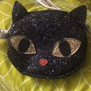Glitter cat purse